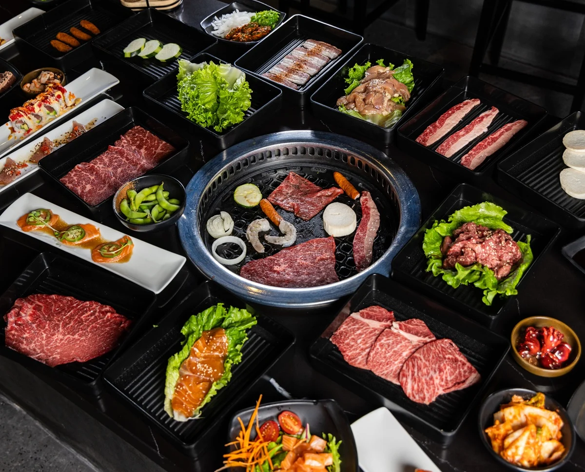 Yakiniku grilling